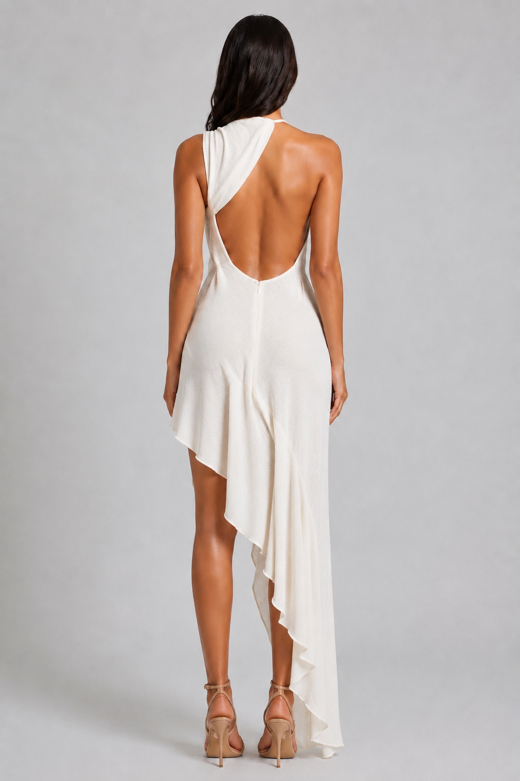 Vestido drapeado ondulado