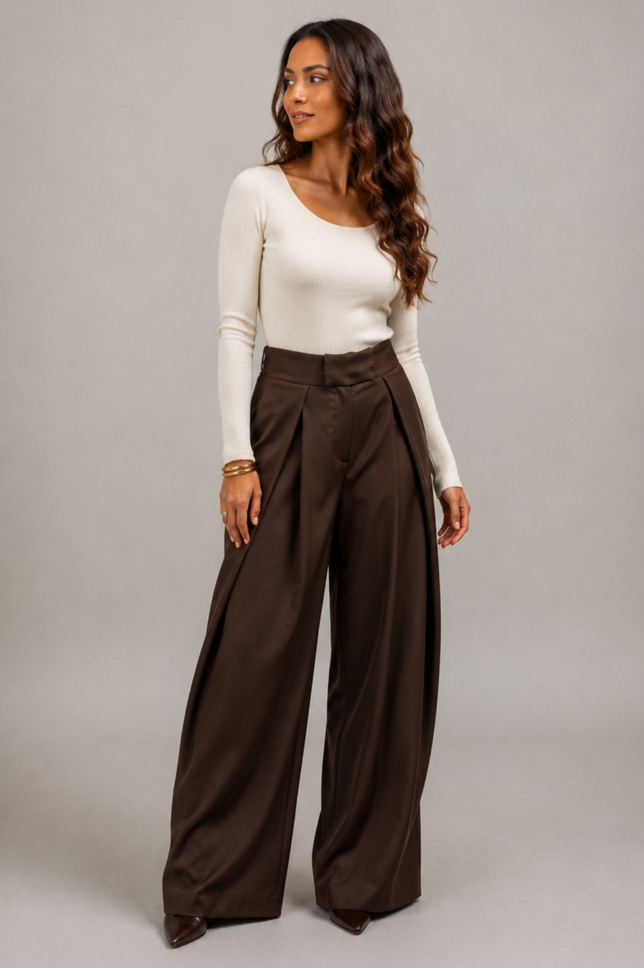 Pantalones de pierna ancha Nora
